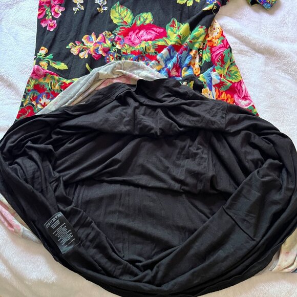 Anthropologie ett:twa Coreyell Floral Turtleneck Dress Medium Black Stretch - Picture 11 of 11